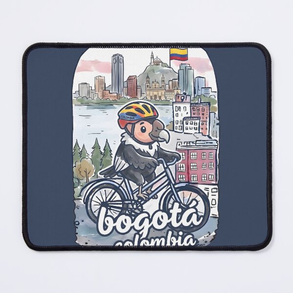 Item preview, Bogota Colombia Bicycling Condor Cute Cyclist Skyline designed and sold by HowToCanadian.