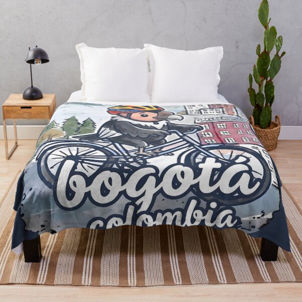 Item preview, Bogota Colombia Bicycling Condor Cute Cyclist Skyline  designed and sold by HowToCanadian.