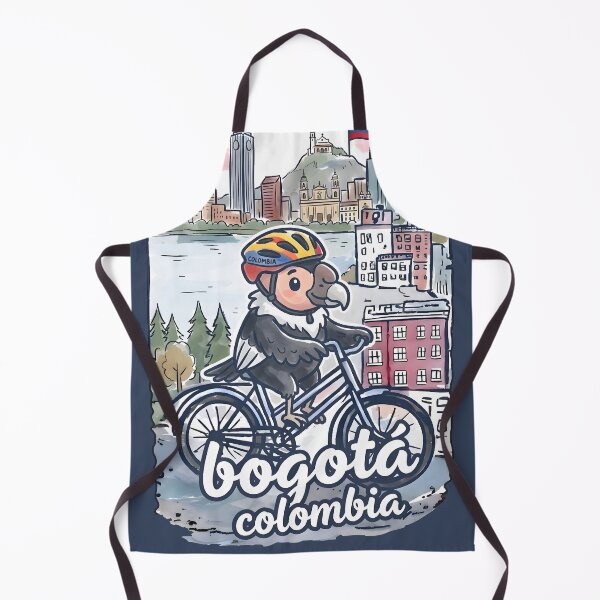 Item preview, Bogota Colombia Bicycling Condor Cute Cyclist Skyline designed and sold by HowToCanadian.