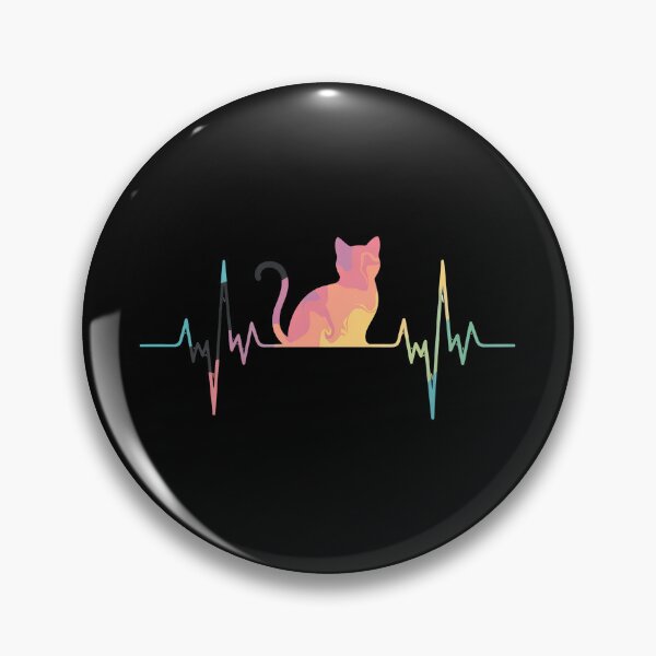 Item preview, Cat Heartbeat EKG Pulse Love Colorful Design designed and sold by StranHabesre51.