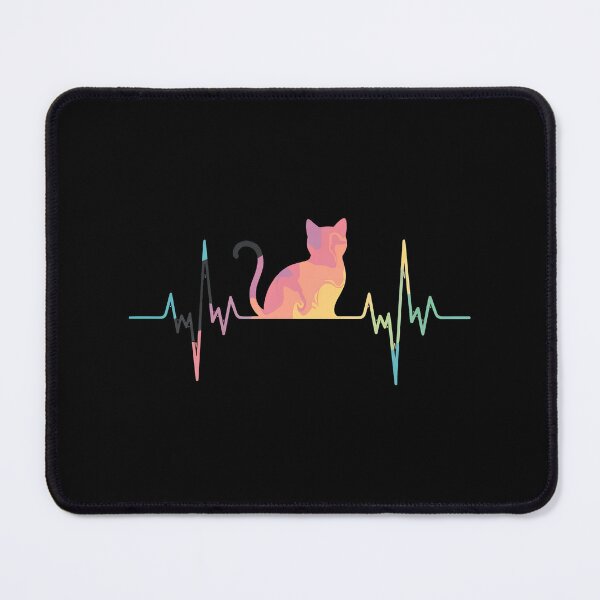 Item preview, Cat Heartbeat EKG Pulse Love Colorful Design designed and sold by StranHabesre51.