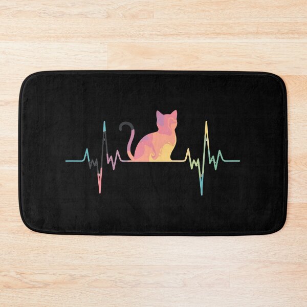 Item preview, Cat Heartbeat EKG Pulse Love Colorful Design designed and sold by StranHabesre51.