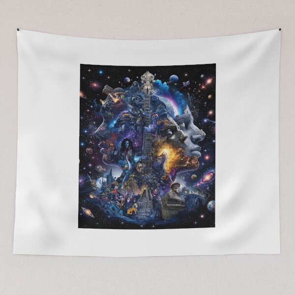Item preview, Rock And Roll Meets The Cosmos — Ultimate Fusion Art Print designed and sold by CosmicRockArt.