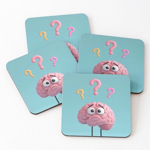 Item preview, Confused Brain Funny Overthinking T-Shirt Cute Cartoon Brain Gift designed and sold by oonproducts.