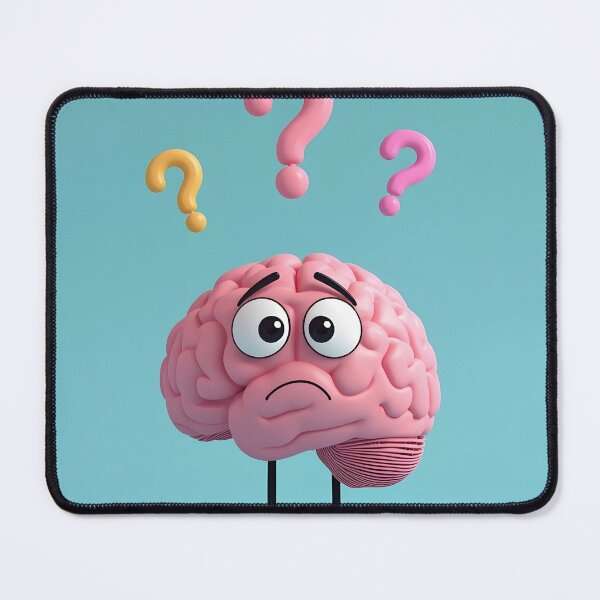 Item preview, Confused Brain Funny Overthinking T-Shirt Cute Cartoon Brain Gift designed and sold by oonproducts.
