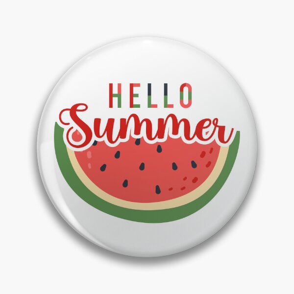 Item preview, Hello Summer colorful lettering with watermelon fruit designed and sold by CHERRY--SHOP.