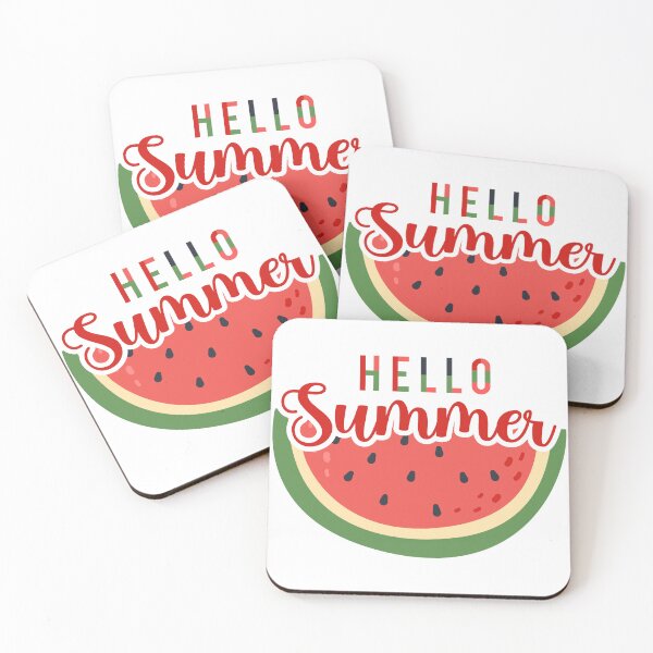 Item preview, Hello Summer colorful lettering with watermelon fruit designed and sold by CHERRY--SHOP.
