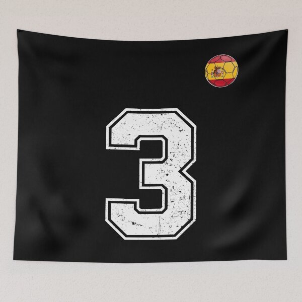 Item preview, Spain Soccer Number 3 Vintage Sports Fan designed and sold by KristenosNehk.