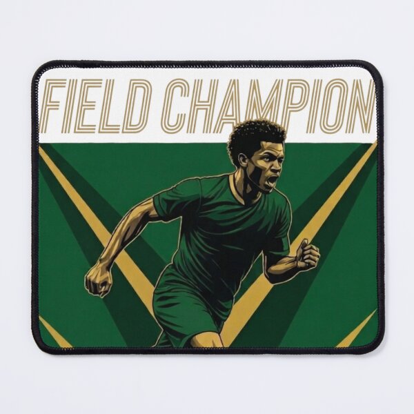 Item preview, Field Champion Soccer Player Green and Gold Art Print designed and sold by M.Store.