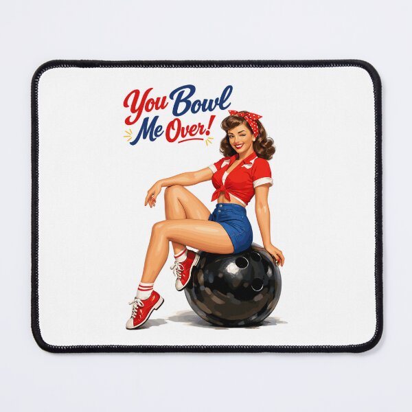 Item preview, Retro Bowling Pin-Up: You Bowl Me Over! designed and sold by Pineapple-Tree.