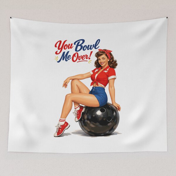 Item preview, Retro Bowling Pin-Up: You Bowl Me Over! designed and sold by Pineapple-Tree.