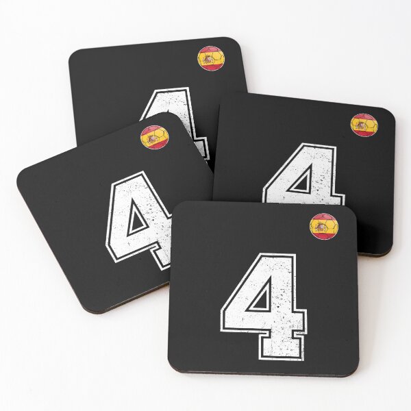 Item preview, Spain Soccer Number 4 Vintage Sports Fan designed and sold by KristenosNehk.