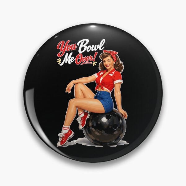 Item preview, Retro Bowling Pin-Up: You Bowl Me Over! designed and sold by Pineapple-Tree.