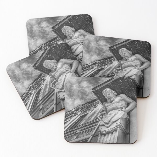 Item preview, Dramatic Black and White Atlas Sculpture designed and sold by MariaAbaza.