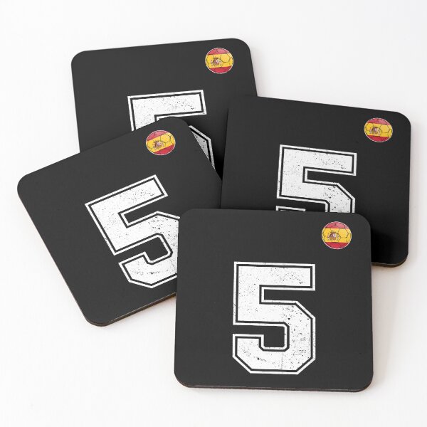 Item preview, Spain Soccer Number 5 Vintage Sports Fan designed and sold by KristenosNehk.