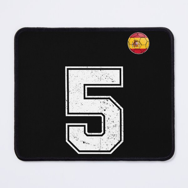 Item preview, Spain Soccer Number 5 Vintage Sports Fan designed and sold by KristenosNehk.