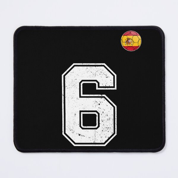 Item preview, Spain Soccer Number 6 Vintage Sports Fan designed and sold by KristenosNehk.