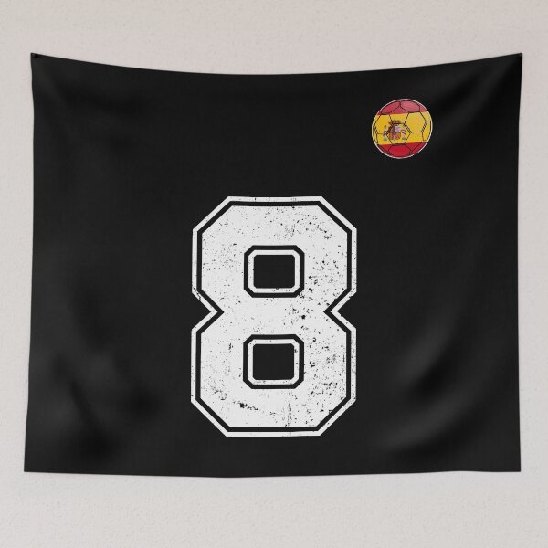 Item preview, Spain Soccer Number 8 Vintage Sports Fan designed and sold by KristenosNehk.