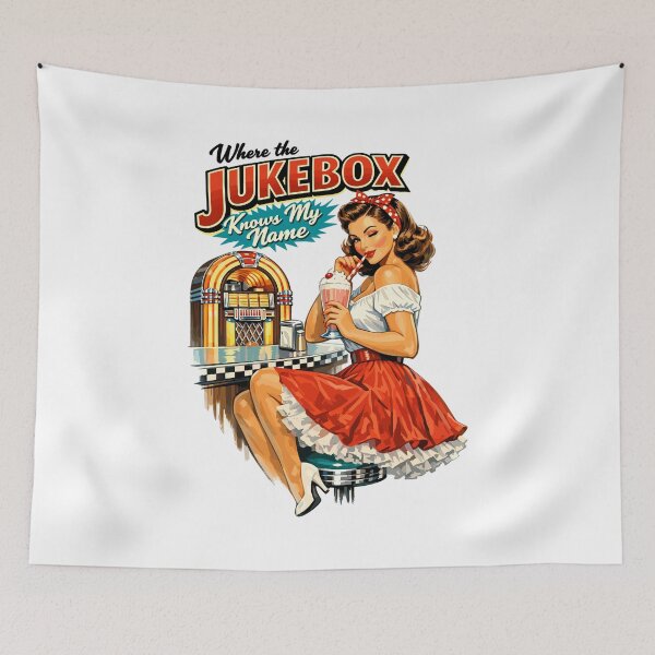 Item preview, 50s Diner Pin-Up: Where the Jukebox Knows My Name designed and sold by Pineapple-Tree.