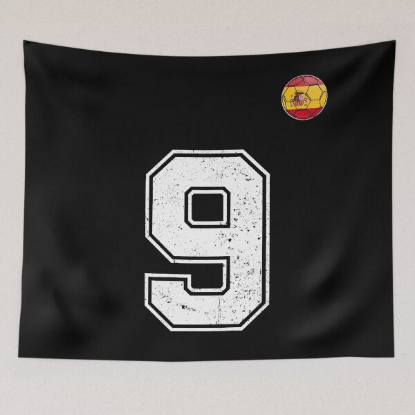 Item preview, Spain Soccer Number 9 Vintage Sports Fan designed and sold by KristenosNehk.