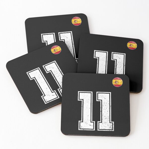 Item preview, Spain Soccer Number 11 Vintage Sports Fan designed and sold by KristenosNehk.