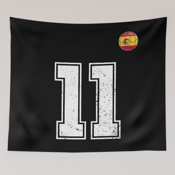 Item preview, Spain Soccer Number 11 Vintage Sports Fan designed and sold by KristenosNehk.