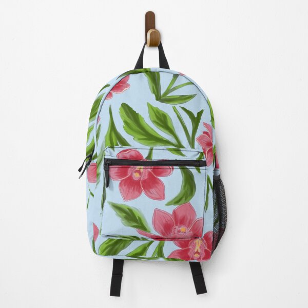 Item preview, Pink Orchid and Green Leaves Seamless Pattern designed and sold by LafinaArt.