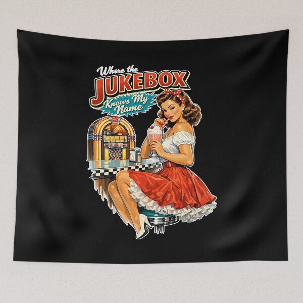Item preview, 50s Diner Pin-Up: Where the Jukebox Knows My Name designed and sold by Pineapple-Tree.