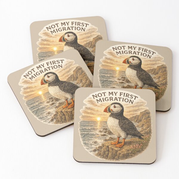 Item preview, Not My First Migration Ocean Puffin designed and sold by ChirpInc.