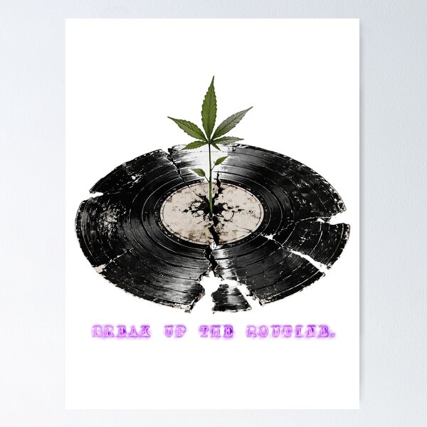 Item preview, Break Up The Routine | Growth Mindset Vinyl Record Shirt designed and sold by Maximilianos.