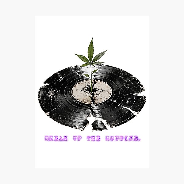 Item preview, Break Up The Routine | Growth Mindset Vinyl Record Shirt designed and sold by Maximilianos.