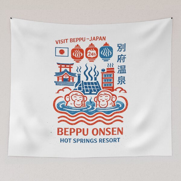 Item preview, Beppu Japan Hot Springs Resort designed and sold by Matinez Pink.