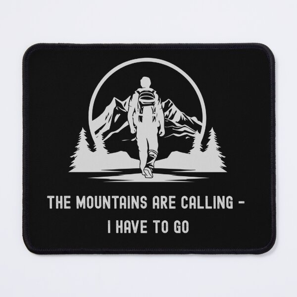 Item preview, The Mountains Are Calling – Hiking Adventure Quote | Outdoor Nature Design designed and sold by MargaretaArt.