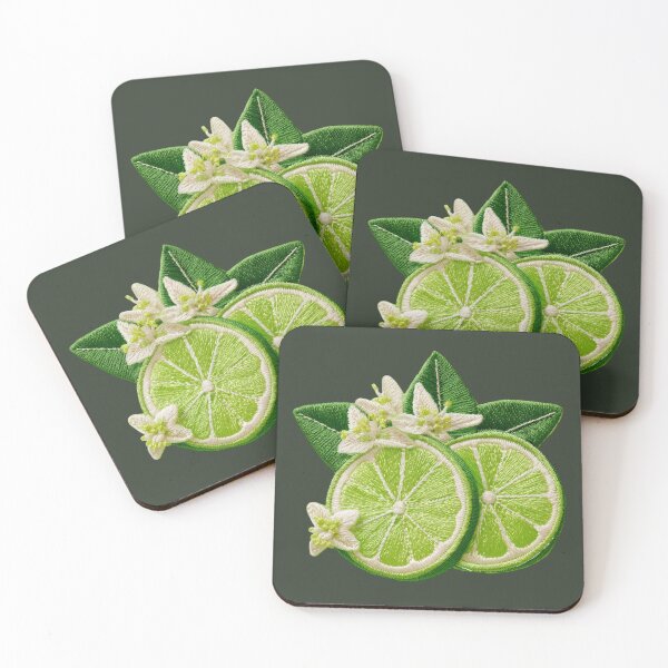 Item preview, Embroidered Lime Blossom Patch Art designed and sold by MegaNovaArt.