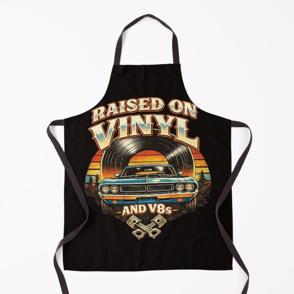 Item preview, Raised On Vinyl And V8s Retro Garage designed and sold by FrameFlow.