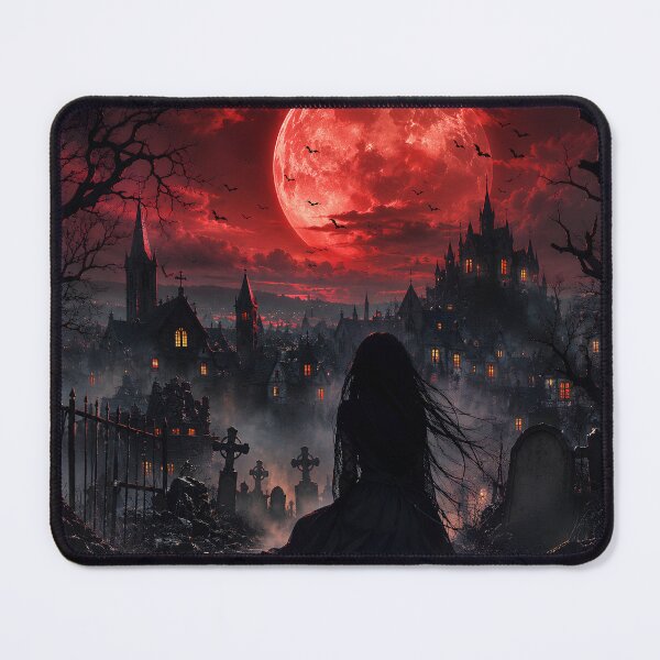 Item preview, Blood Moon Gothic Kingdom Wall Art. designed and sold by HorrorInkStudio.