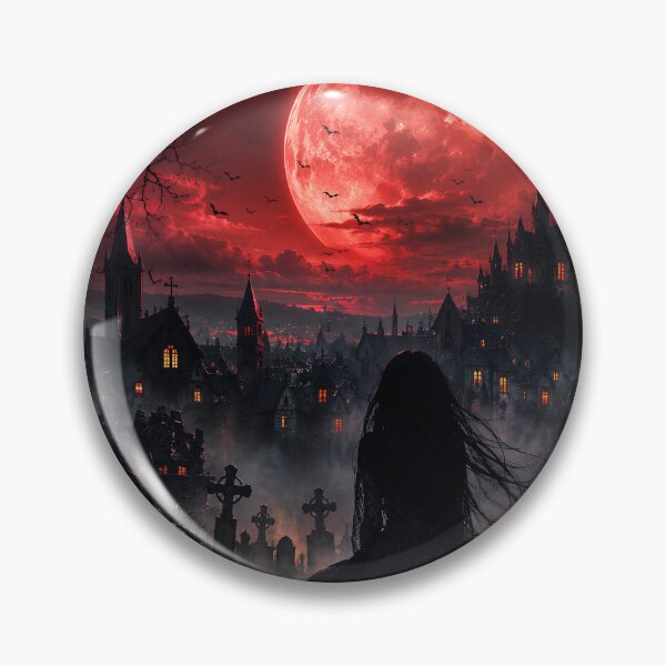 Item preview, Blood Moon Gothic Kingdom Wall Art. designed and sold by HorrorInkStudio.