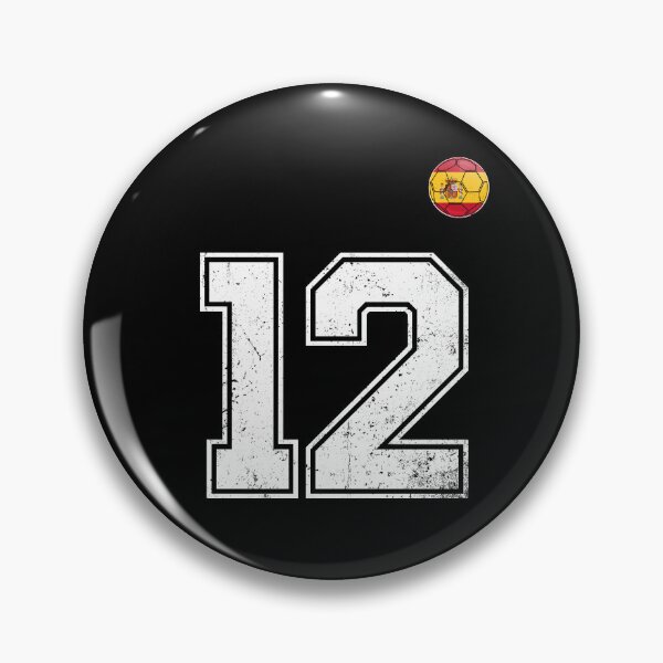 Item preview, Spain Soccer Number 12 Vintage Sports Fan designed and sold by KristenosNehk.