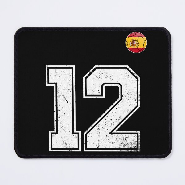 Item preview, Spain Soccer Number 12 Vintage Sports Fan designed and sold by KristenosNehk.