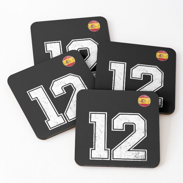 Item preview, Spain Soccer Number 12 Vintage Sports Fan designed and sold by KristenosNehk.