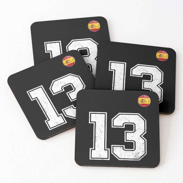 Item preview, Spain Soccer Number 13 Vintage Sports Fan designed and sold by KristenosNehk.