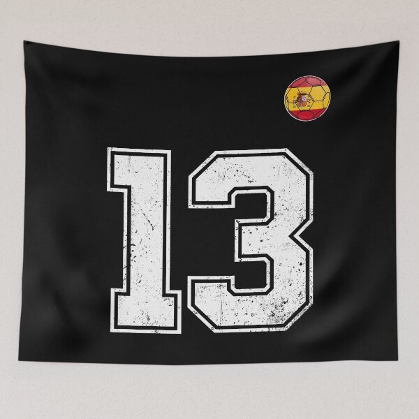 Item preview, Spain Soccer Number 13 Vintage Sports Fan designed and sold by KristenosNehk.