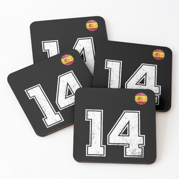 Item preview, Spain Soccer Number 14 Vintage Sports Fan designed and sold by KristenosNehk.