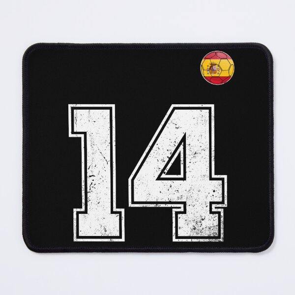 Item preview, Spain Soccer Number 14 Vintage Sports Fan designed and sold by KristenosNehk.