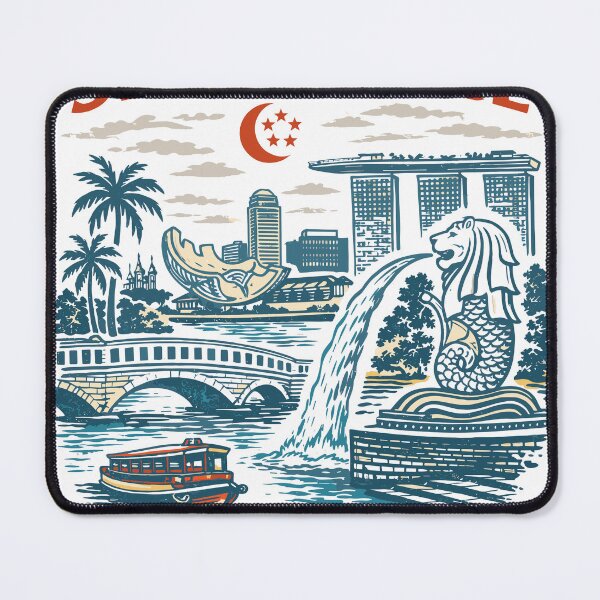 Item preview, Singapore Travel Poster T-Shirt designed and sold by Matinez Pink.
