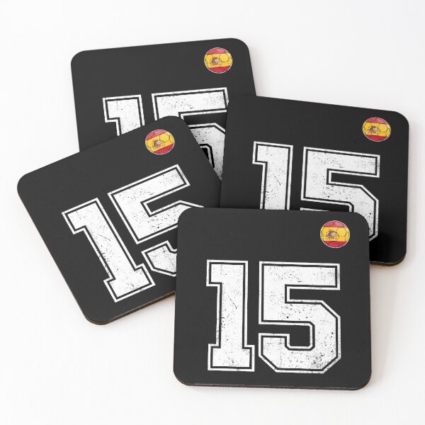 Item preview, Spain Soccer Number 15 Vintage Sports Fan designed and sold by KristenosNehk.