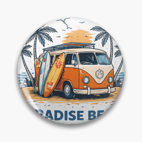 Item preview, Surf's Up Beach Van T-Shirt designed and sold by Matinez Pink.