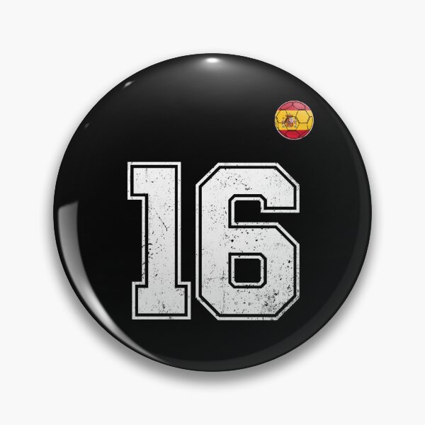 Item preview, Spain Soccer Number 16 Vintage Sports Fan designed and sold by KristenosNehk.