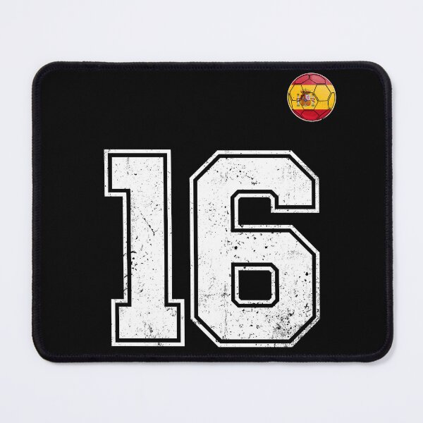 Item preview, Spain Soccer Number 16 Vintage Sports Fan designed and sold by KristenosNehk.
