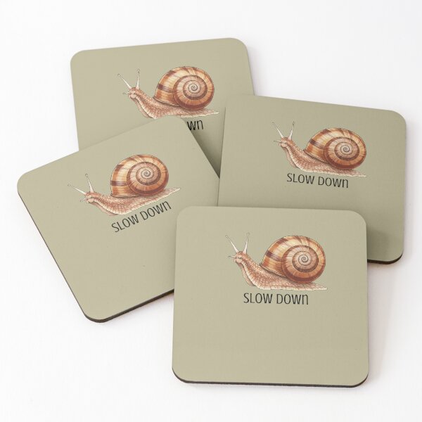 Item preview, Slow Down Snail Vintage Aesthetic Quote Design designed and sold by ShaderShirts.